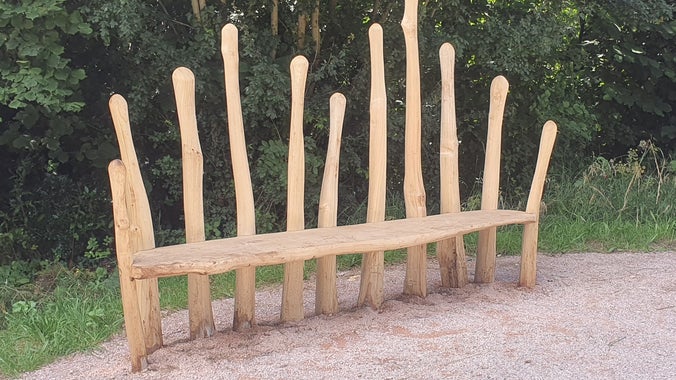 Perimeter Path Bugle Hole Bench on the Perimeter Path at A la Ronde, Devon.
